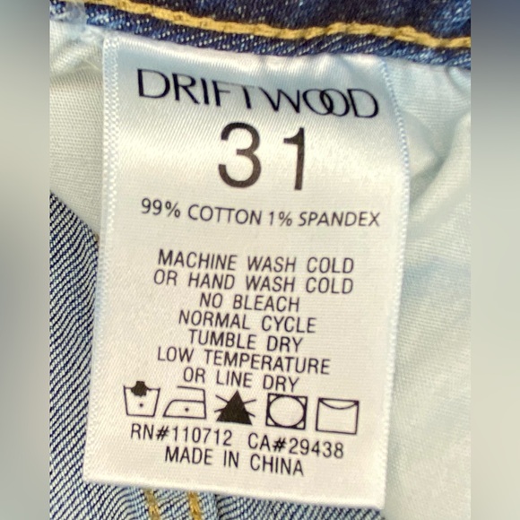 Driftwood Stella Floral Embroidered Jeans Size 31/27 - Picture 11 of 11